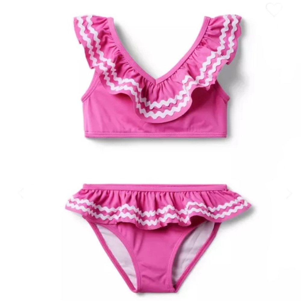 Janie and Jack Recycled Ric Rac Ruffle 2-Piece Swimsuit